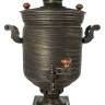 Угольный самовар 5 литров цилиндр "Золотые нити" с трубой для отвода дыма
