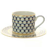 Чашка с блюдцем чайная форма Соло рисунок Кобальтовая сетка 220 мл ИФЗ